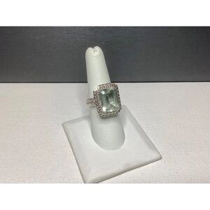 💚Rectangular Cut Quartz Sterling Silver Ring by Sai Krishna Jewelry SZ 7💚